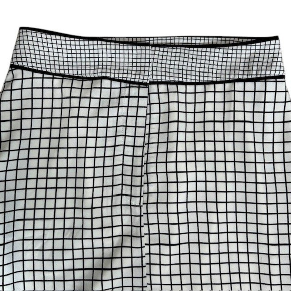Downeast Pencil Skirt White Grid Pattern Career Wear Business Casual Size Med - Picture 5 of 11